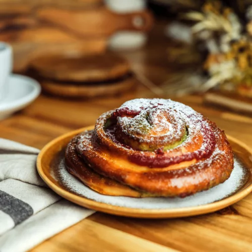 Pisztáciás málnás csiga