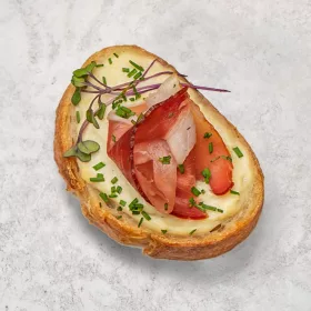 Erdei sonkás fingergood nyitott szendvics falat