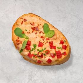 Körözöttes fingergood nyitott szendvics