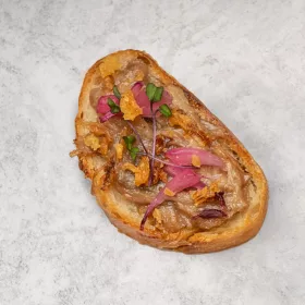 Tépett BBQ malachúsos fingergood nyitott szendvics